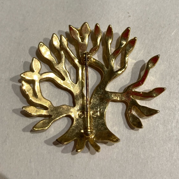 ⭐️⭐️Liz Claiborne golden tree of life pin - Picture 2 of 4
